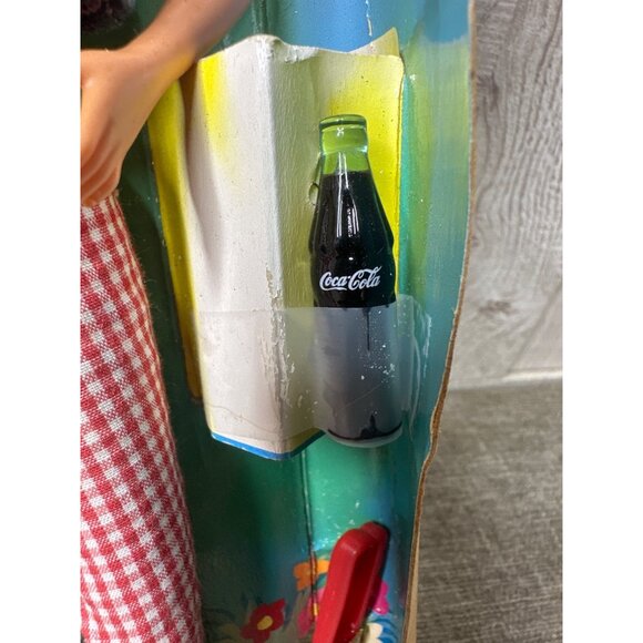 Mattel 1997 Coca-Cola Barbie With Red Gingham Pants Vest & Accessories - Picture 5 of 8